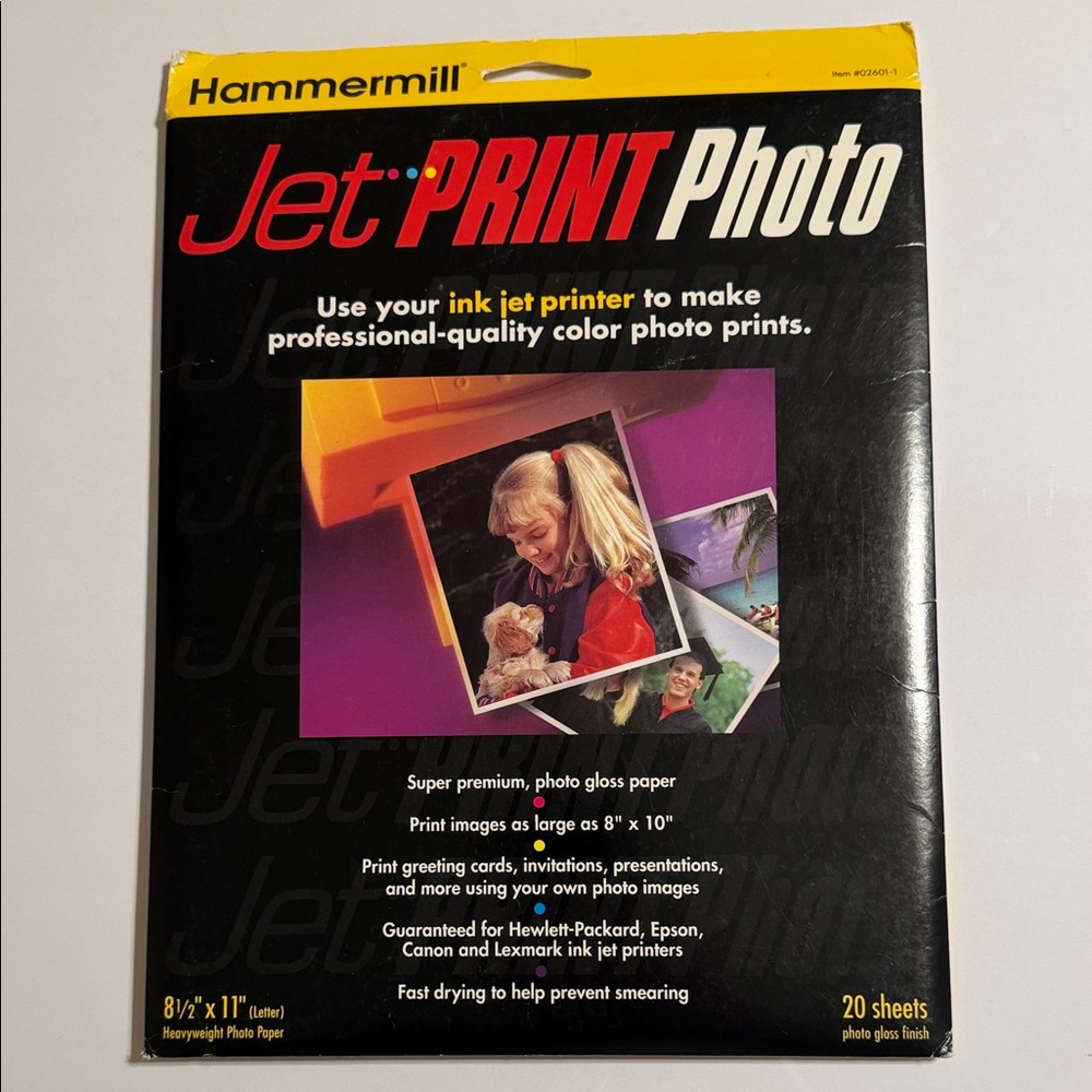 Jet Print Photo Paper - Black and Yellow. Super Premium. Gloss Paper.
